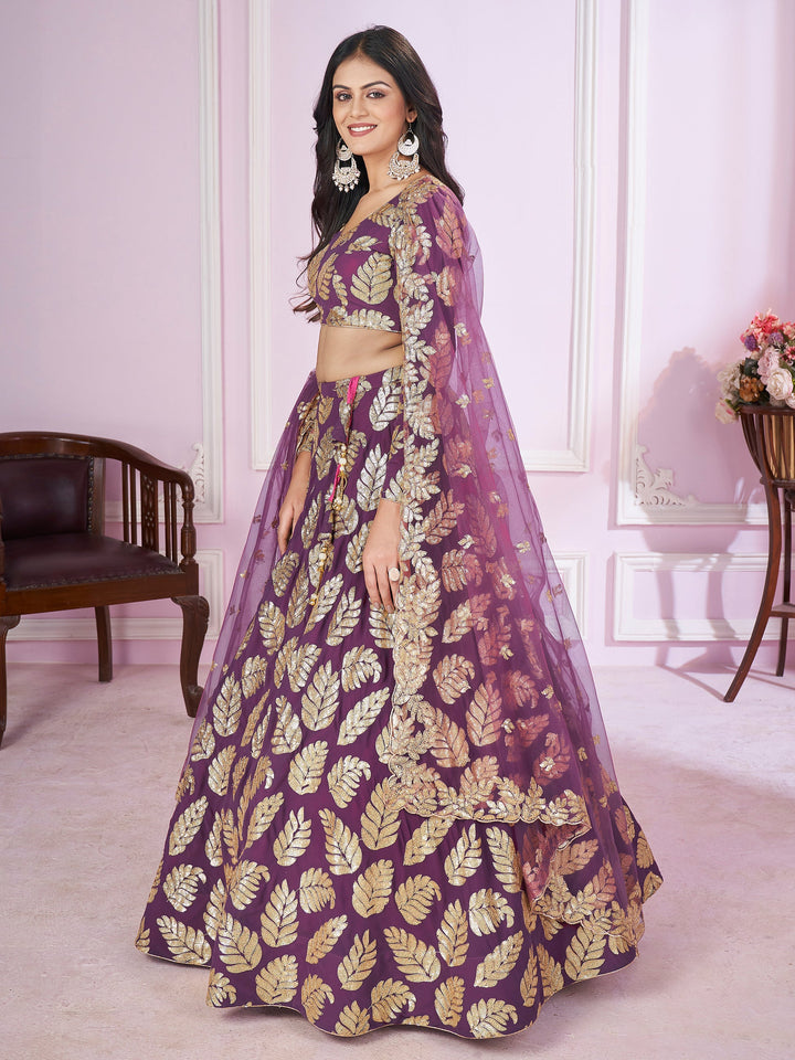 Sequins Georgette Wedding Lehenga Choli