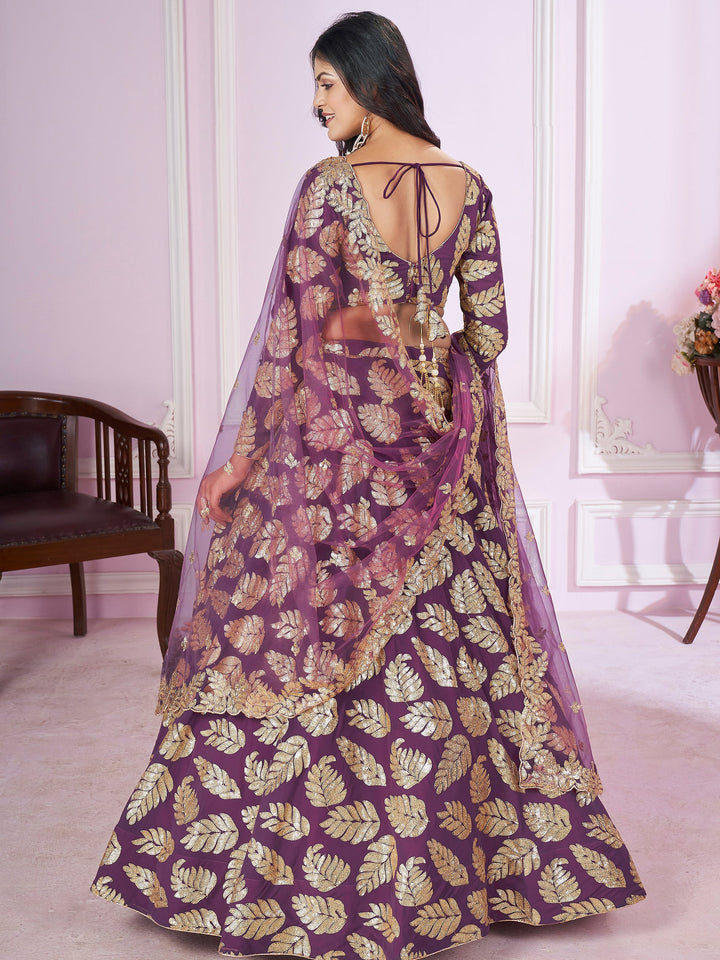 Sequins Georgette Wedding Lehenga Choli