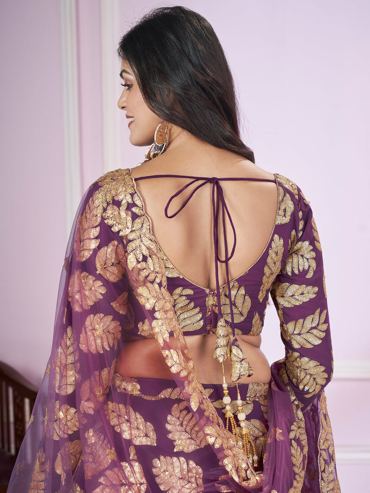 Sequins Georgette Wedding Lehenga Choli