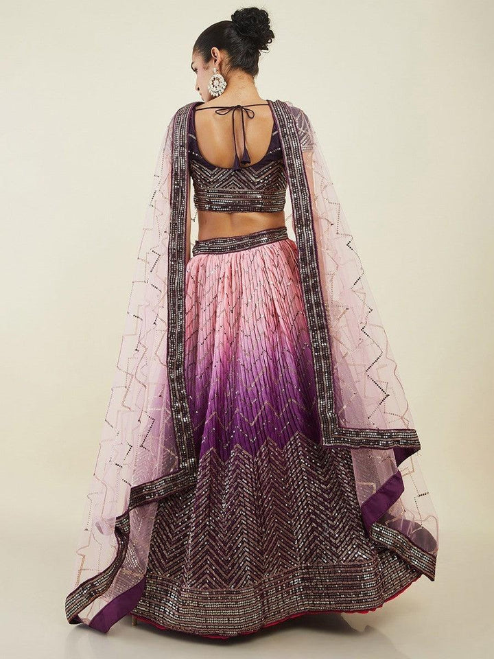 Captivating Purple Sequins Art Silk Events Wear Lehenga Choli
