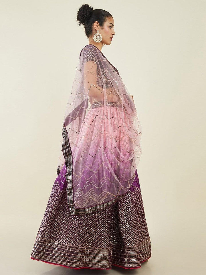 Purple Sequins Art Silk Events Wear Lehenga Choli