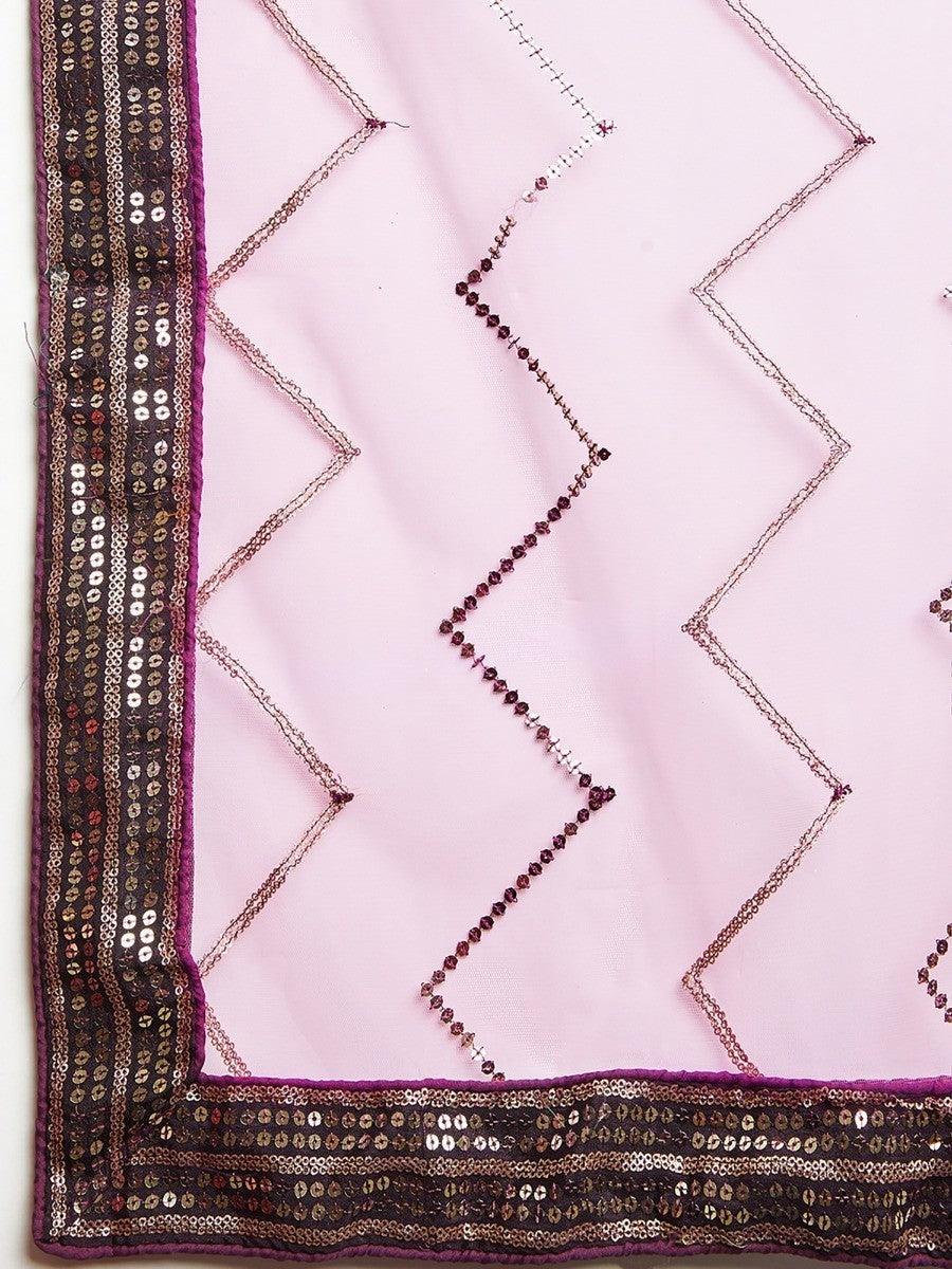 Purple Sequins Art Silk Events Wear Lehenga Choli