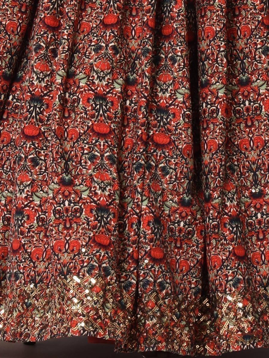 Multi-Color Digital Printed Art Silk Lehenga Choli