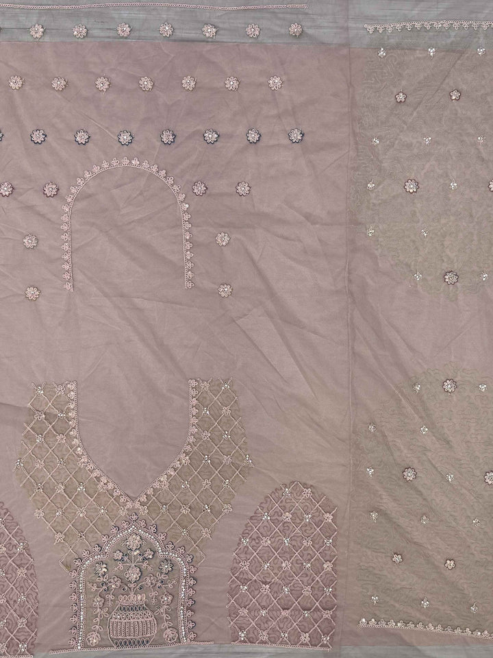 Peach Sequins Net Engagement Wear Lehenga Choli