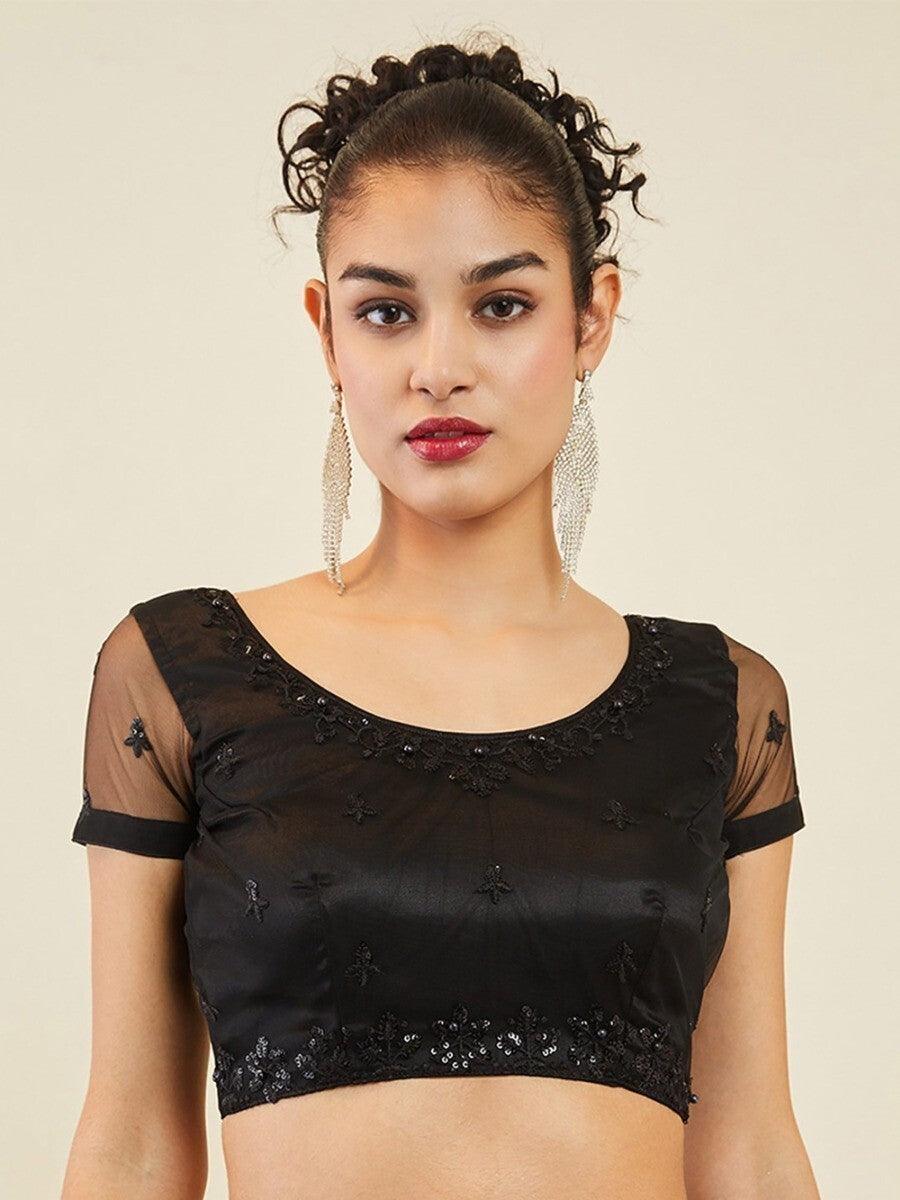 Stunning Black Sequins Party Wear Lehenga Choli With Net Dupatta