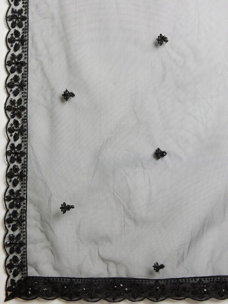 Black Sequins Party Wear Lehenga Choli With Net Dupatta