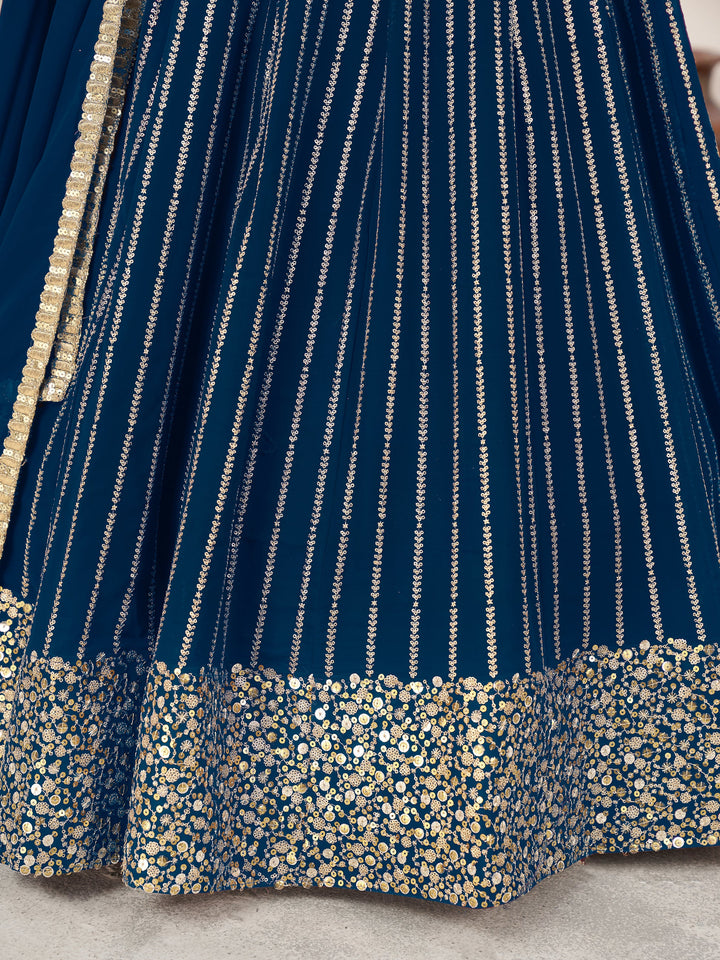 Sequins Georgette Reception Wear Lehenga Choli