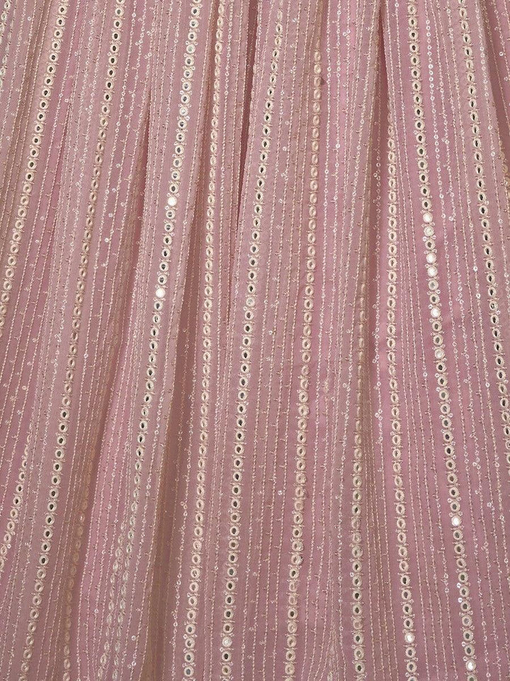Pink Sequins Georgette Engagement Wear Lehenga Choli