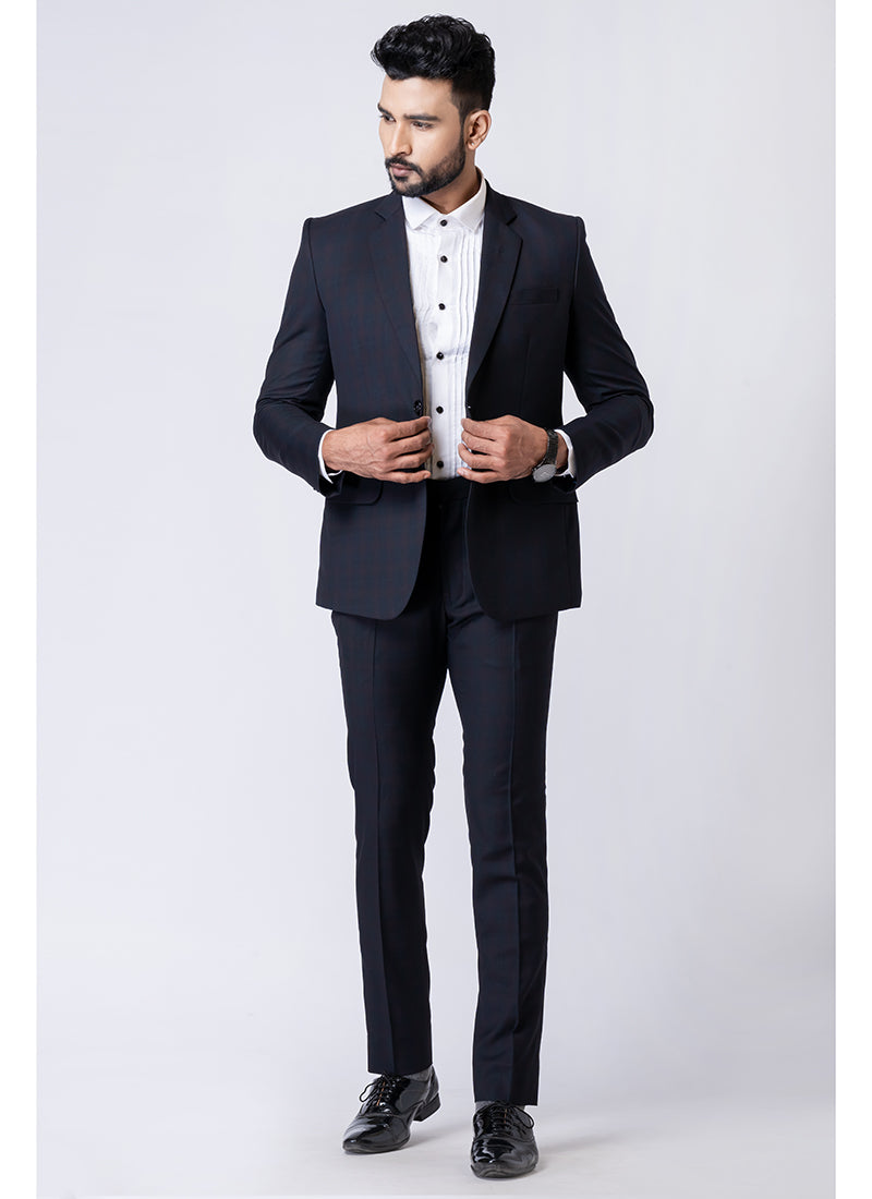 Polyster Tr Black Party Wear Formal Blazer With Trouser