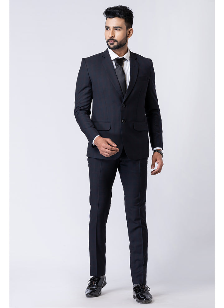 Polyster Tr Black Party Wear Formal Blazer With Trouser