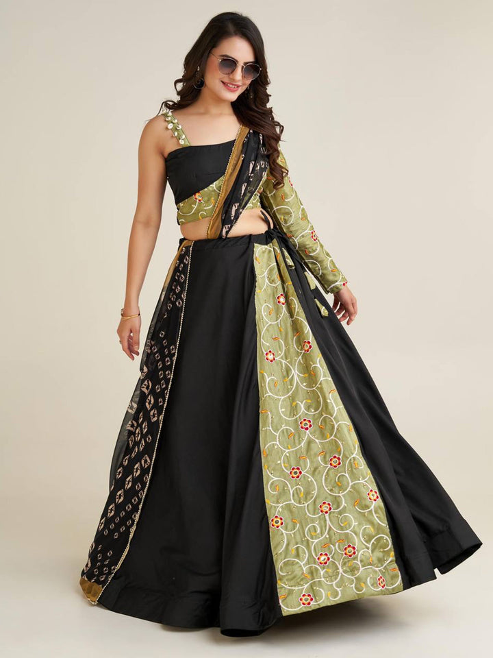 Printed Rayon Navratri Lehenga Choli With Dupatta