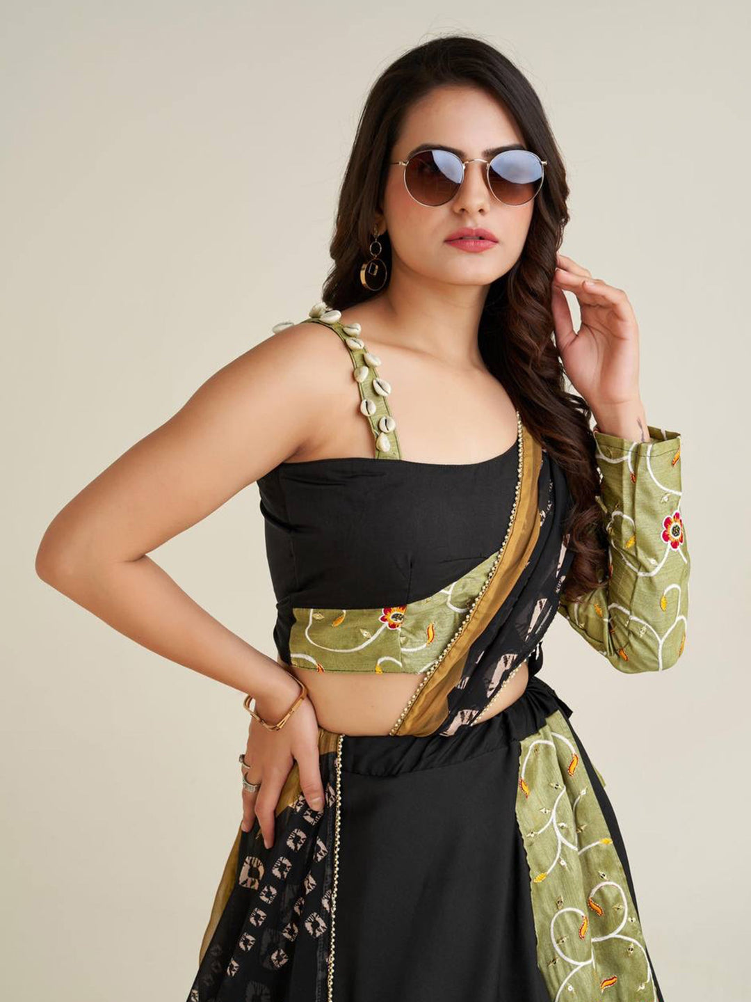 Printed Rayon Navratri Lehenga Choli With Dupatta