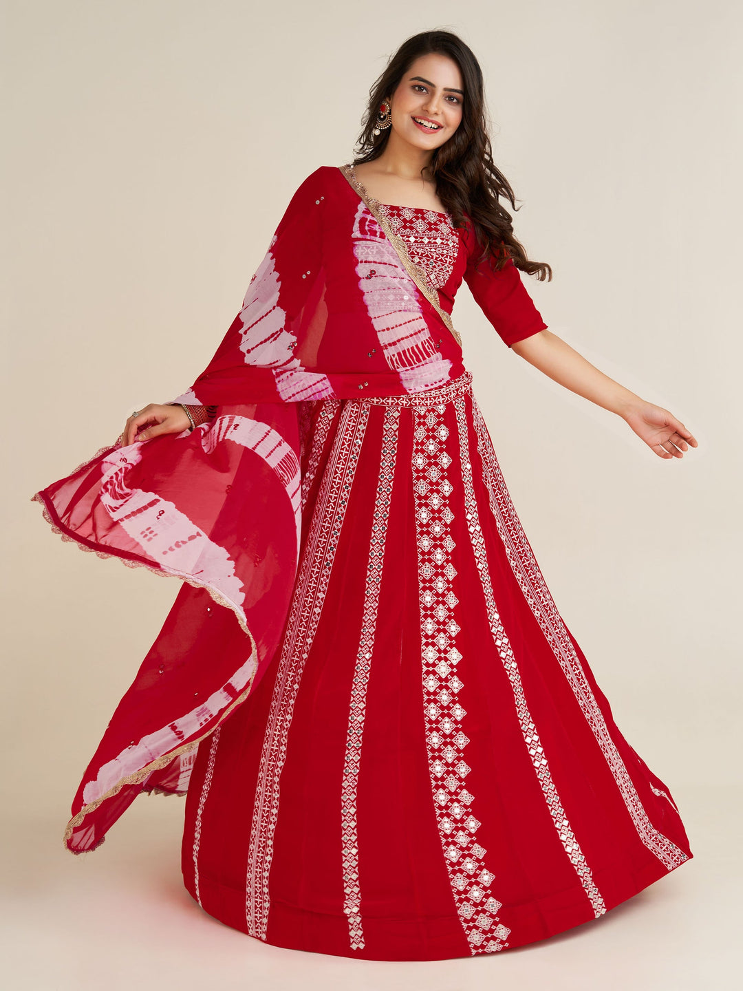 Thread Work Georgette Navratri Wear Lehenga Choli
