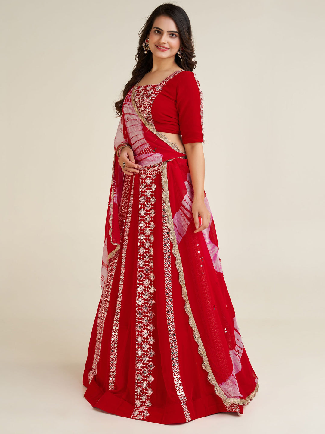 Thread Work Georgette Navratri Wear Lehenga Choli