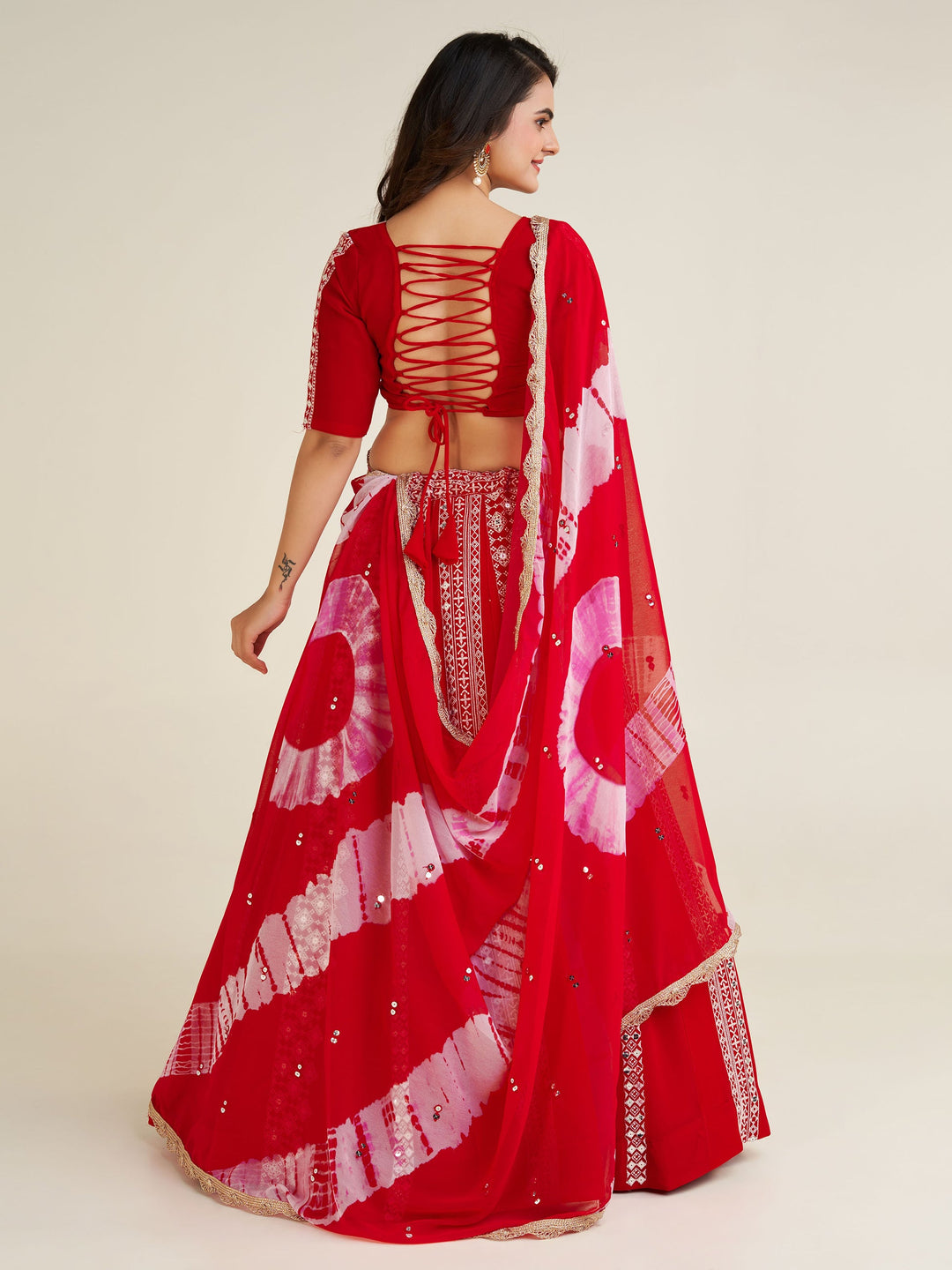 Thread Work Georgette Navratri Wear Lehenga Choli