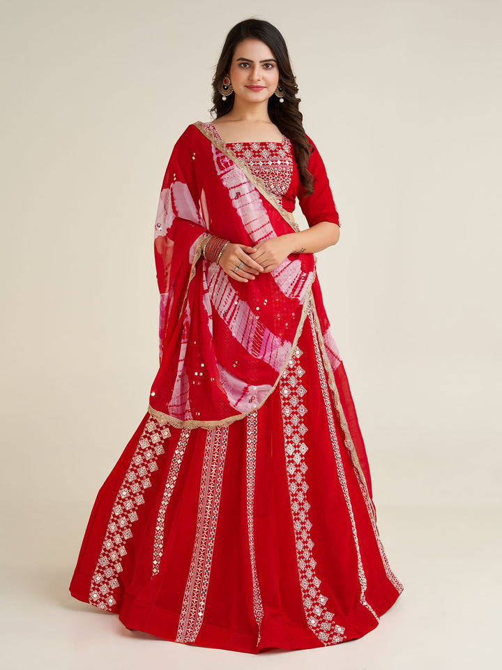 Thread Work Georgette Navratri Wear Lehenga Choli
