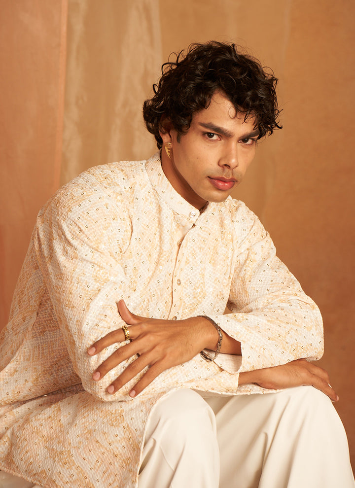 Viscose Yellow Eid Wear Chikankari Embroidery Readymade Kurta Pajama