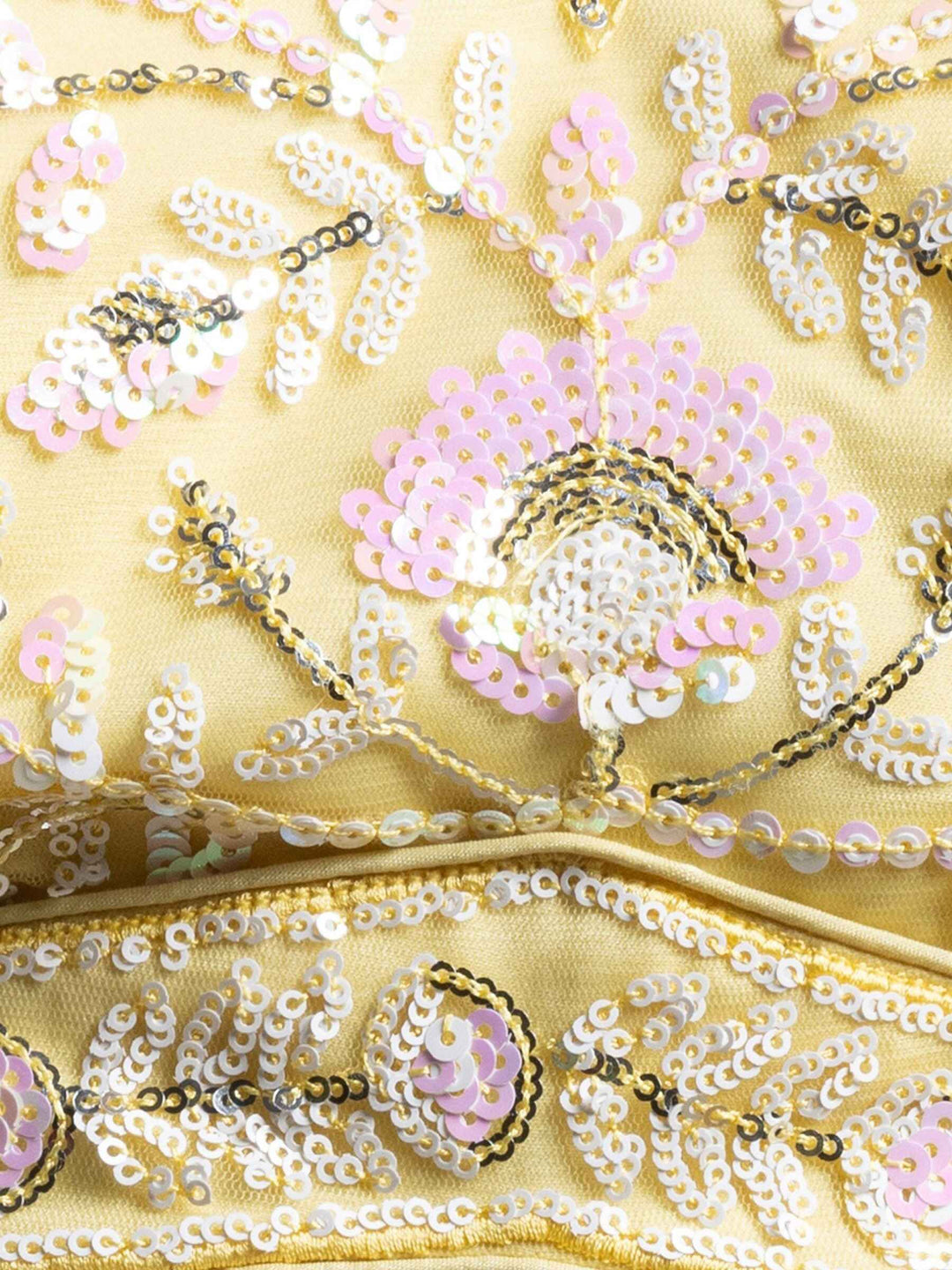 Yellow Sequins Net Haldi Wear Lehenga Choli With Dupatta