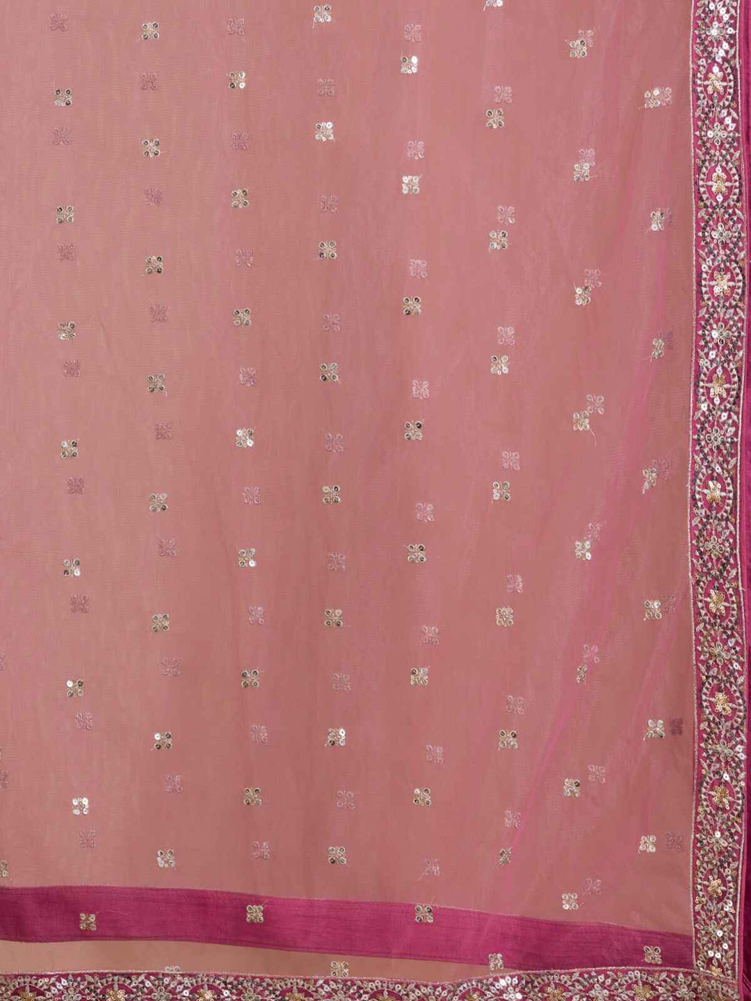 Pink Sequins Georgette Engagement Wear Lehenga Choli