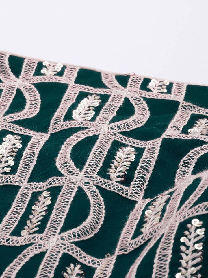 Green Georgette Party Wear Lehenga With Embroidered Choli