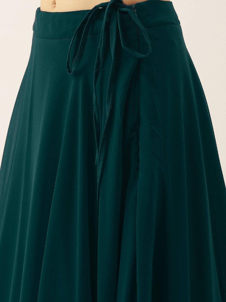 Green Georgette Party Wear Lehenga With Embroidered Choli