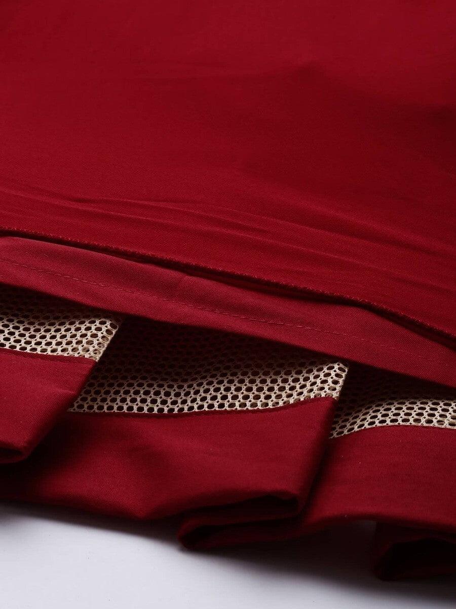 Red Georgette Event Wear Lehenga With Embroidered Choli