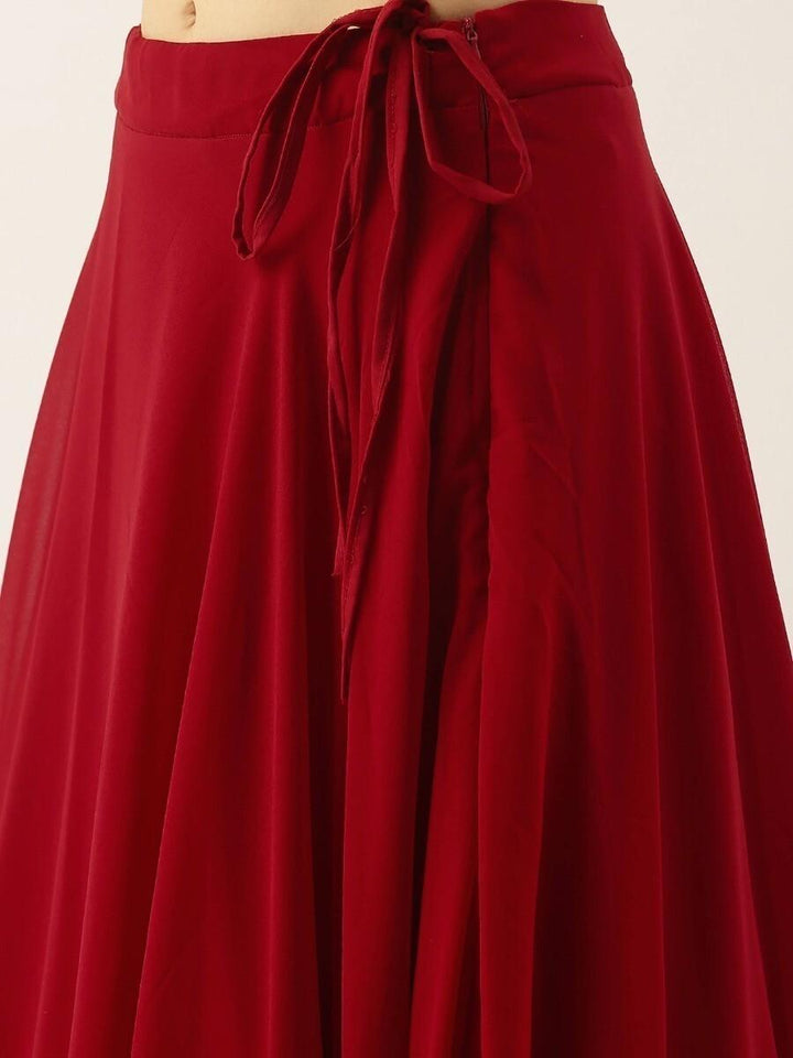 Red Georgette Event Wear Lehenga With Embroidered Choli