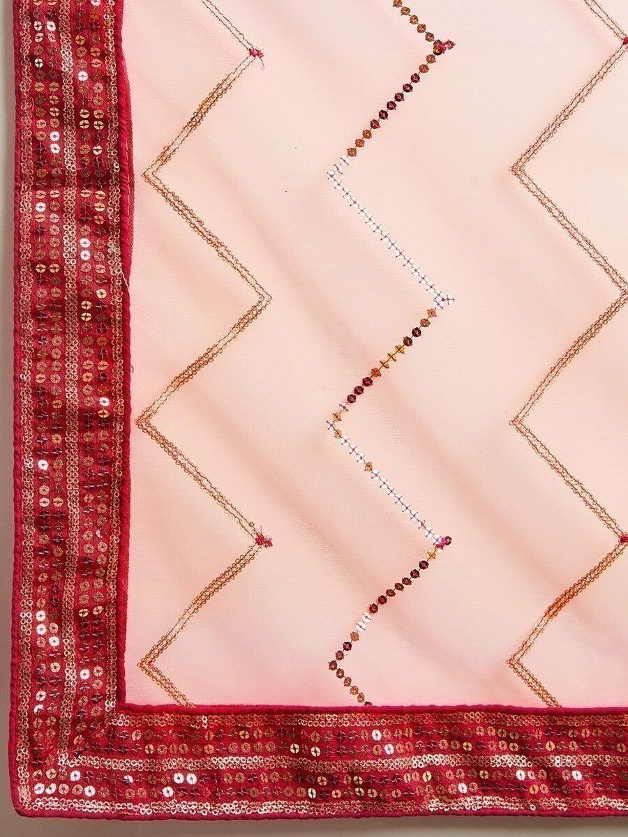 Pink Sequins Art Silk Festival Wear Lehenga Choli