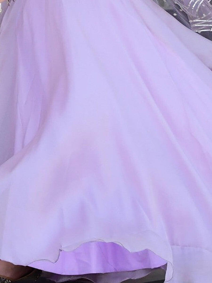 Lavender Organza Reception Wear Lehenga Choli