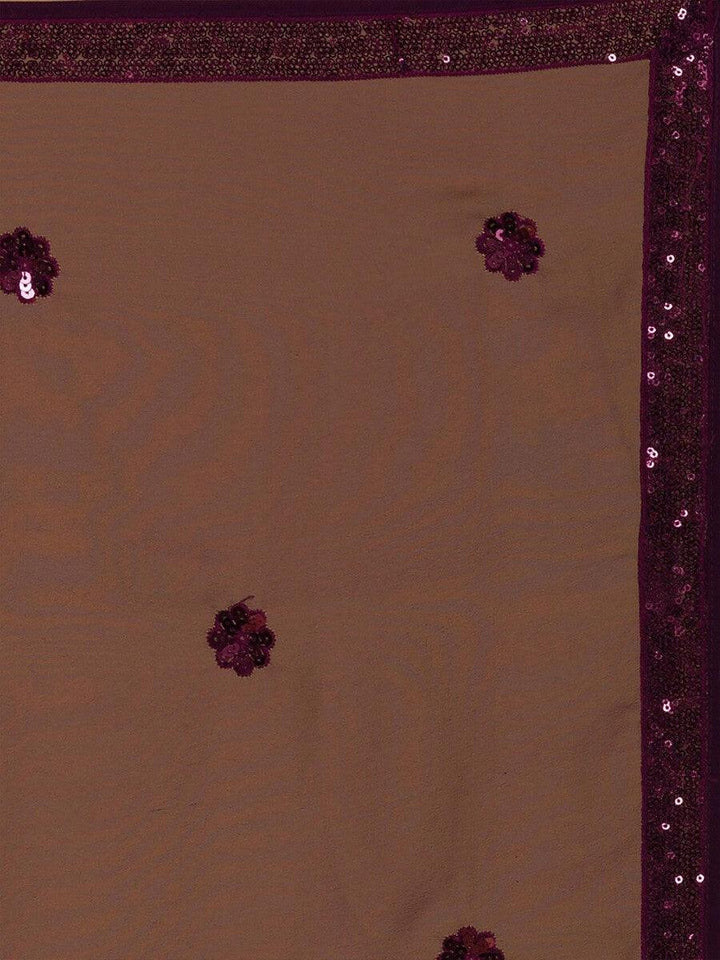 Purple Embroidered Georgette Party Wear Lehenga Choli